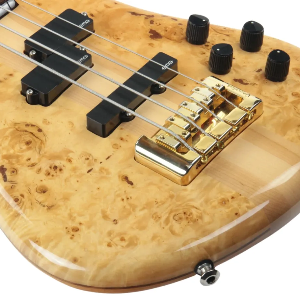 Spector Euro 4 LX Bass Guitar - Poplar Burl Natural