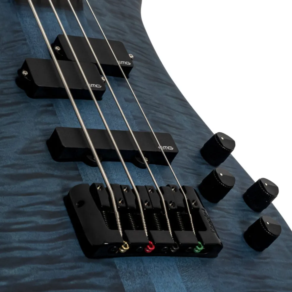 Spector Euro 4 LX Bass Guitar - Black & Blue