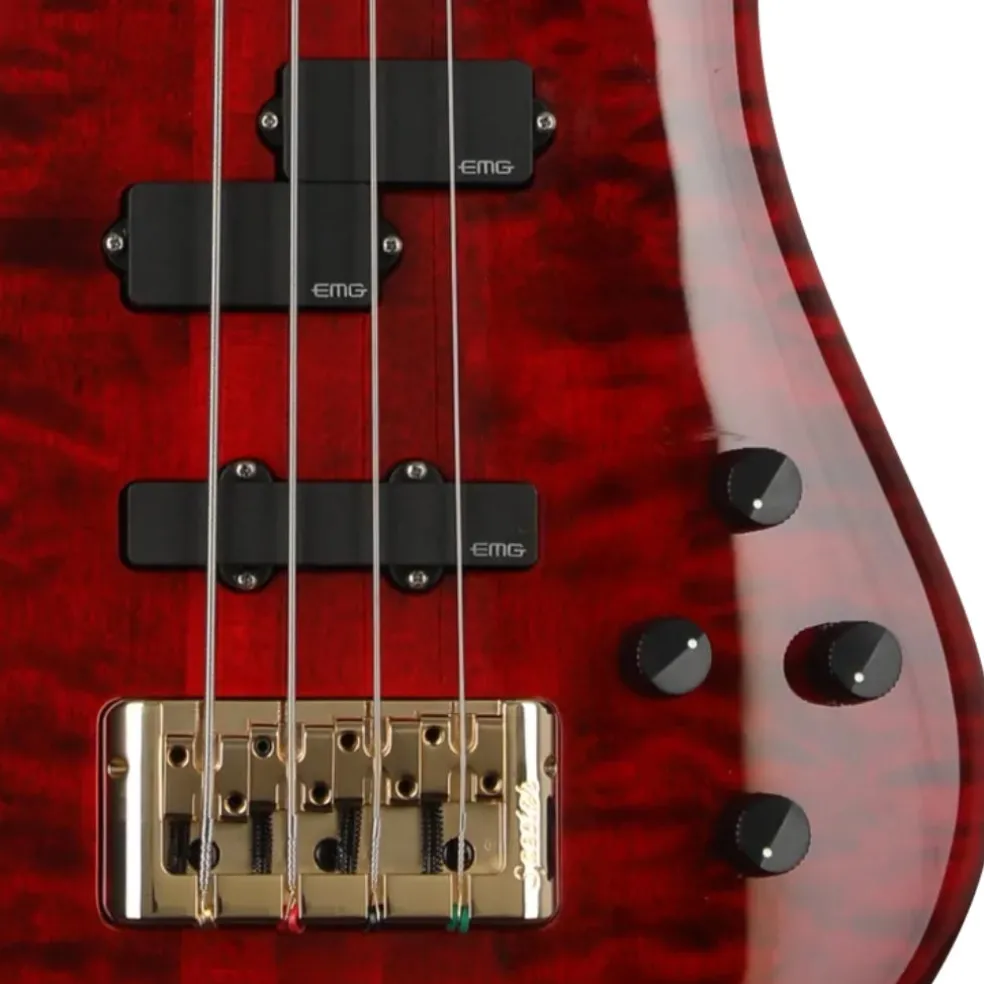 Spector Euro 4 LX Bass Guitar - Black Cherry Gloss