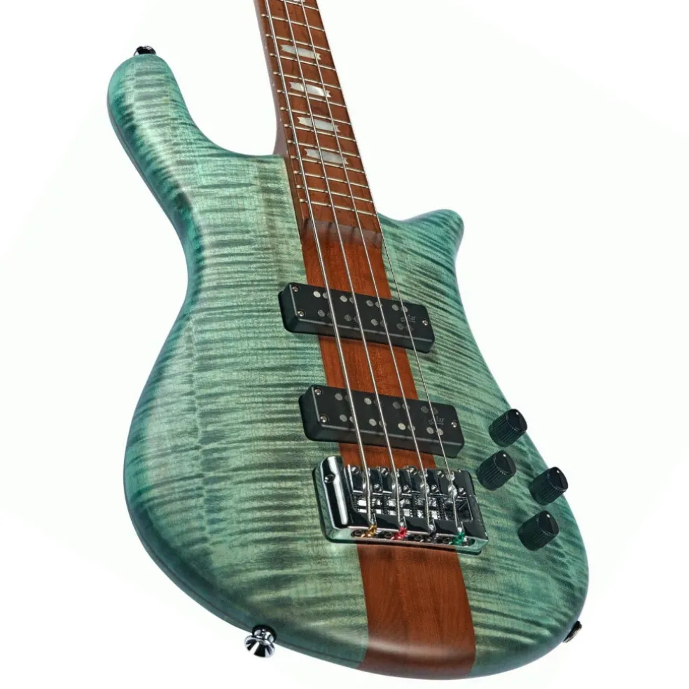 Spector Euro 4 Roasted Bass Guitar - Turquoise Tide