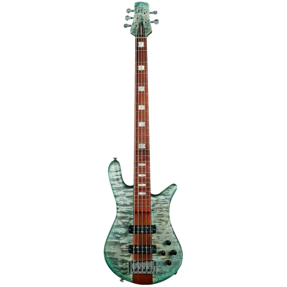 Spector Euro 5 Roasted Bass Guitar - Turquoise Tide
