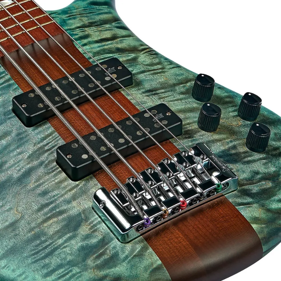 Spector Euro 5 Roasted Bass Guitar - Turquoise Tide