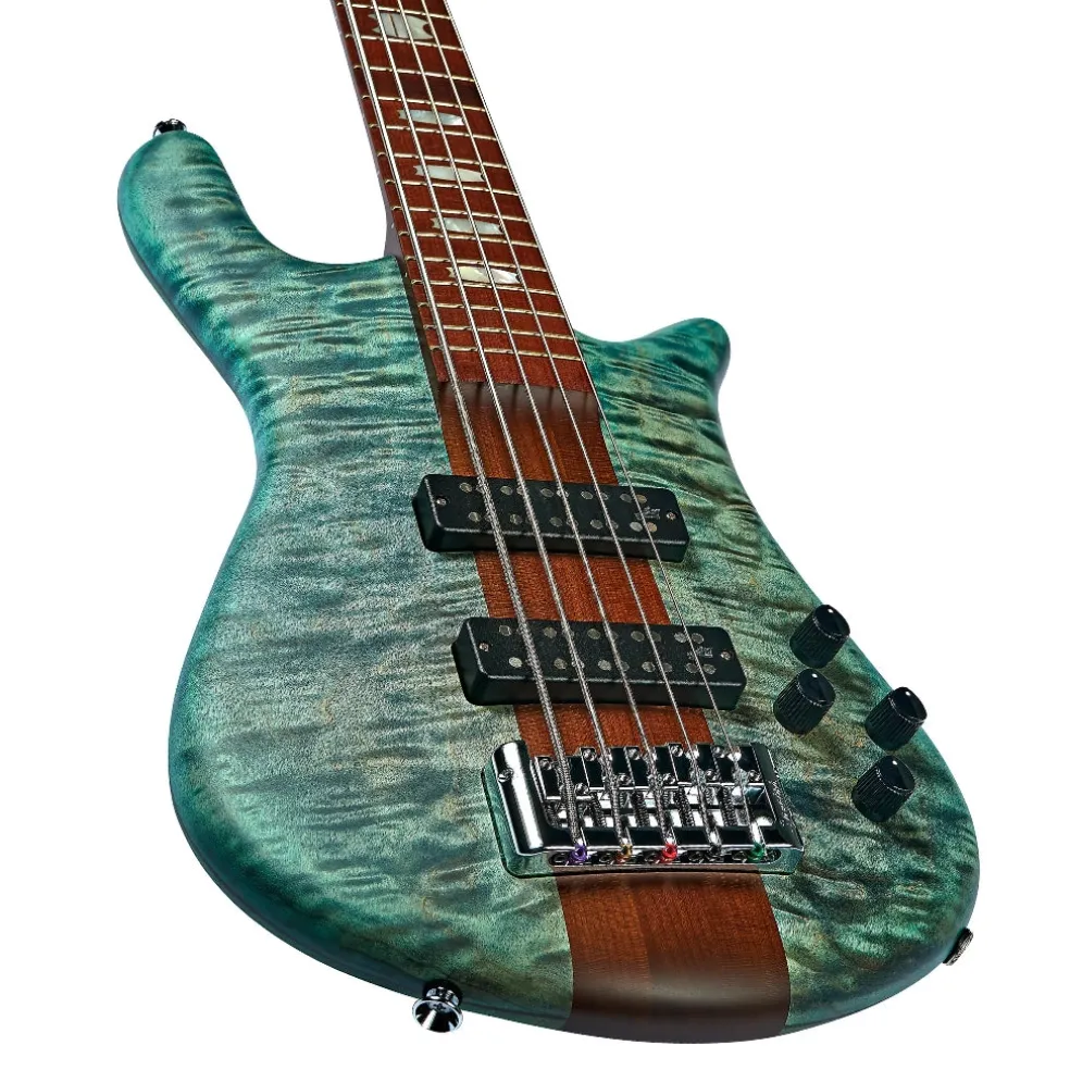 Spector Euro 5 Roasted Bass Guitar - Turquoise Tide