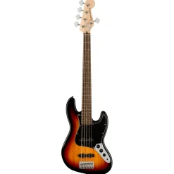 Squier - Affinity Series™ Jazz Bass® V, Laurel Fingerboard, Black Pickguard, 3-Color Sunburst
