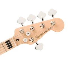 Squier Affinity Series Active Jazz Bass V with Maple Fingerboard and Black Pickguard - Black Metallic