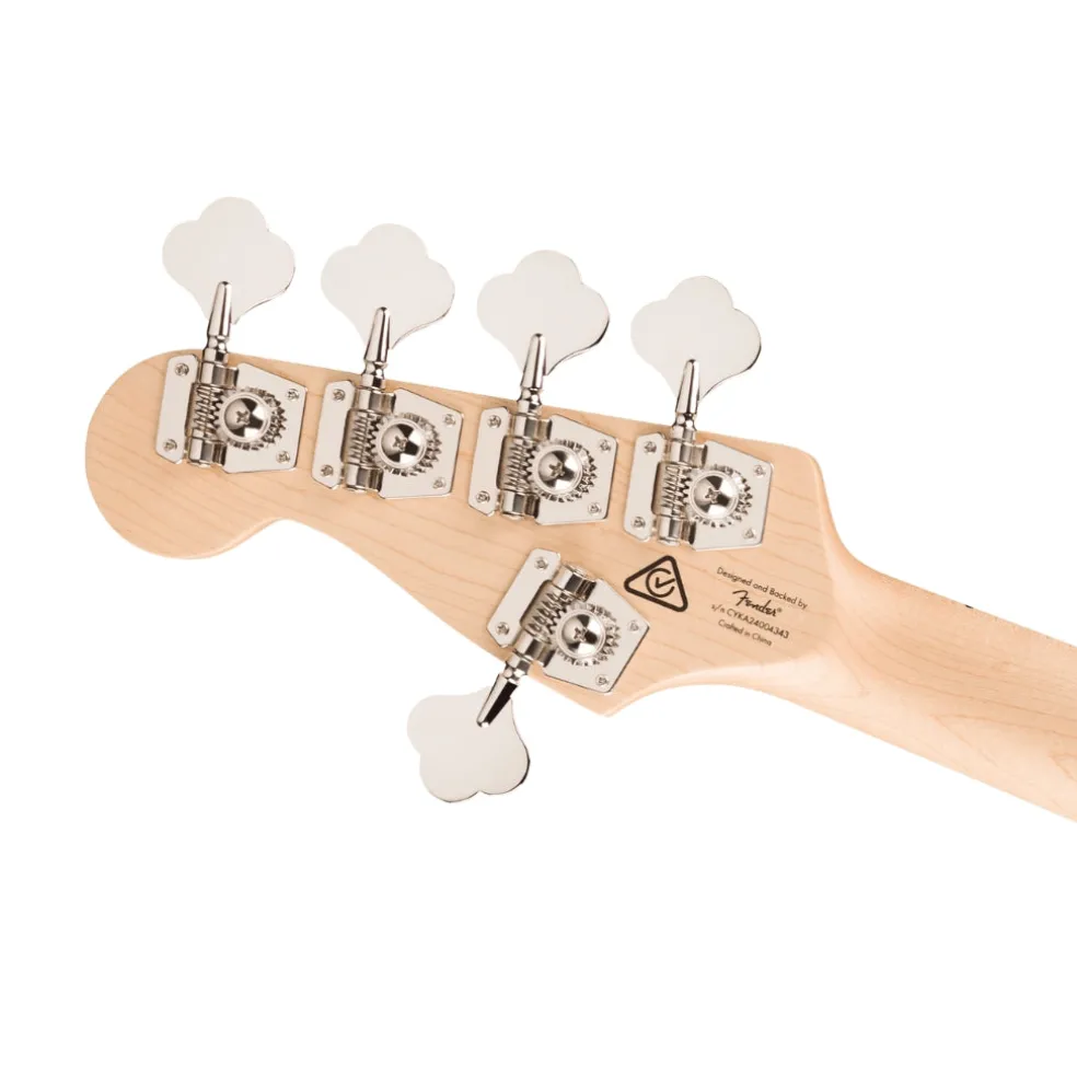 Squier Affinity Series Active Jazz Bass V with Maple Fingerboard and Black Pickguard - Black Metallic