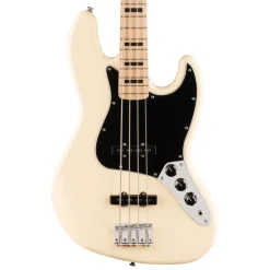 Squier Affinity Series Active Jazz Bass with Maple Fingerboard and Black Pickguard - Olympic White