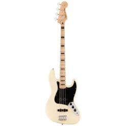 Squier Affinity Series Active Jazz Bass with Maple Fingerboard and Black Pickguard - Olympic White