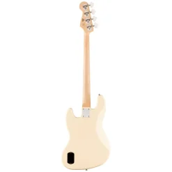 Squier Affinity Series Active Jazz Bass with Maple Fingerboard and Black Pickguard - Olympic White