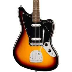 Squier Affinity Series Jaguar with Laurel Fingerboard and Black Pickguard - 3 Colour Sunburst
