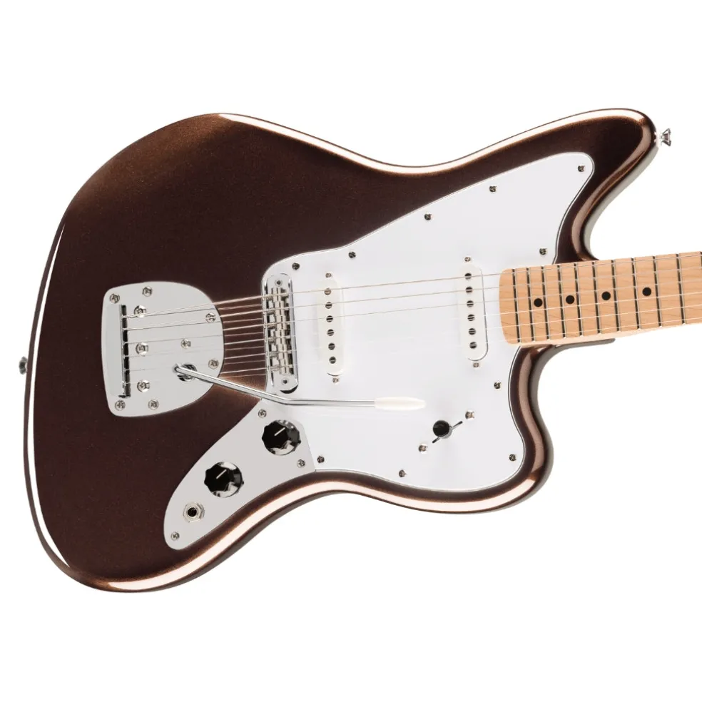 Squier Affinity Series Jaguar with Maple Fingerboard and White Pickguard - Mystic Metallic Brown