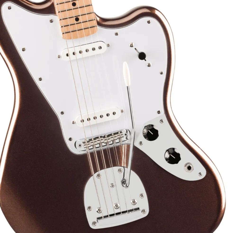 Squier Affinity Series Jaguar with Maple Fingerboard and White Pickguard - Mystic Metallic Brown