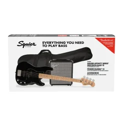 Squier Affinity Series Precision Bass PJ Pack in Black