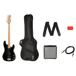 Squier Affinity Series Precision Bass PJ Pack in Black
