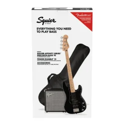 Squier Affinity Series Precision Bass PJ Pack in Black