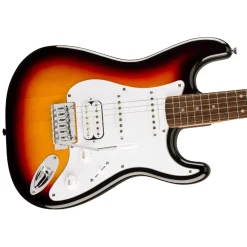 Squier Affinity Series Stratocaster Junior HSS Laurel Fingerboard with White Pickguard - 3 Colour Sunburst