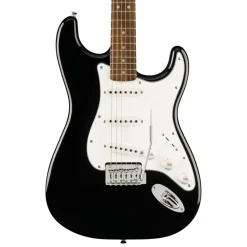 Squier Affinity Series Stratocaster Mustang Micro Pack Laurel Fingerboard with Gig Bag - Black