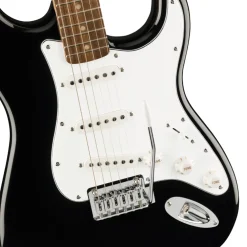 Squier Affinity Series Stratocaster Mustang Micro Pack Laurel Fingerboard with Gig Bag - Black