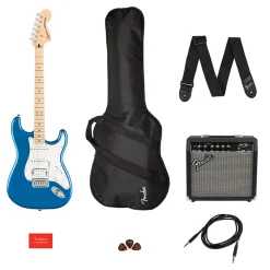 Squier Affinity Series Stratocaster HSS Pack in Lake Placid Blue