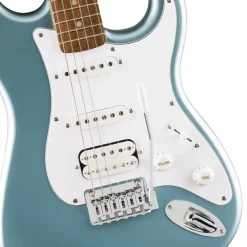 Squier Affinity Series Stratocaster Junior HSS Laurel Fingerboard with White Pickguard - Ice Blue Metallic
