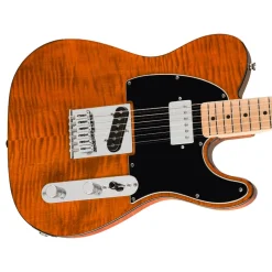 Squier Affinity Series Telecaster SH Flame Maple Top and Maple Fingerboard with Black Pickguard - Mocha
