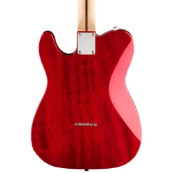 Squier Affinity Series Telecaster SH Flame Maple Top and Laurel Fingerboard with White Pickguard - Crimson Red Transparent