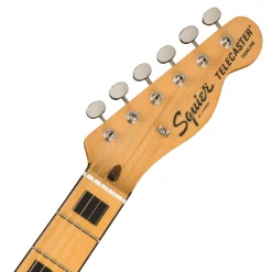 Squier FSR Classic Vibe '70s Telecaster® Thinline, Maple Fingerboard with Blocks and Binding, Black Pickguard, Olympic White