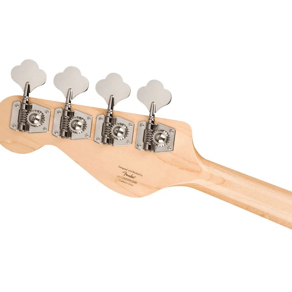 Squier Paranormal Rascal Bass HH, Laurel Fingerboard, White Pearloid Pickguard, Metallic Black