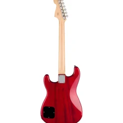 Squier Paranormal Strat-O-Sonic, Laurel Fingerboard, Black Pickguard, Crimson Red Transparent