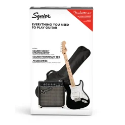 Squier Sonic Stratocaster Pack in Black