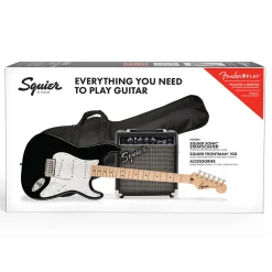 Squier Sonic Stratocaster Pack in Black
