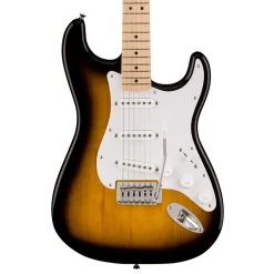 Squier Sonic Stratocaster Pack in Black in 2 Colour Sunburst