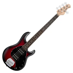 Sterling Ray 5 HH - Ruby Red Burst - Rosewood Fretboard