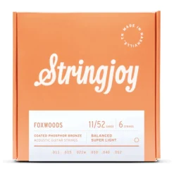 Stringjoy Foxwoods | Super Light Gauge (11-52) Coated Phosphor Bronze Acoustic Guitar Strings