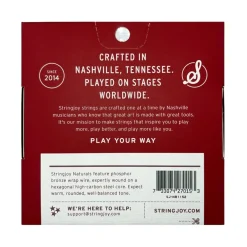 Stringjoy Naturals Phosphor Bronze Acoustic Guitar Strings - Super Light Gauge (.011 - .052)