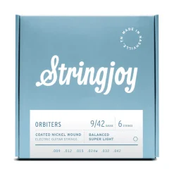 Stringjoy Orbiters | Balanced Super Light Gauge (9-42) Coated Nickel Wound Electric Guitar Strings