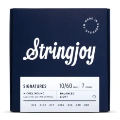 Stringjoy Signatures | 7 String Balanced Light Gauge (10-60) Nickel Wound Electric Guitar Strings