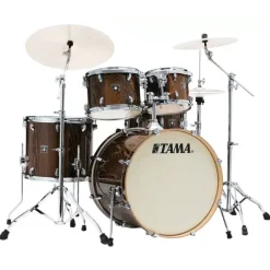 Tama CL52KS Superstar Classic 5-Piece Shell Pack with 22" Bass Drum and SM5W Hardware Pack Included - Gloss Java Lacebark Pine