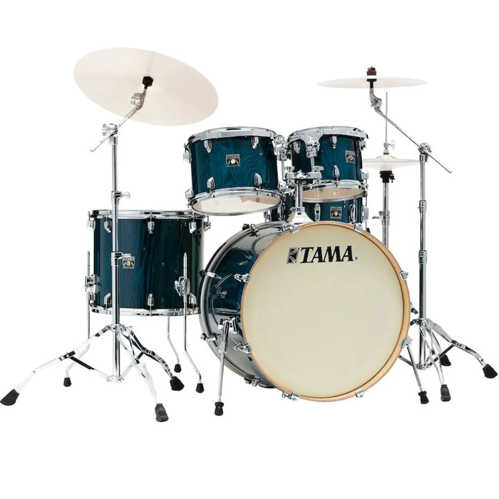 Tama CL52KSP Superstar Classic Maple 5-Piece Drum Kit with SM5 Hardware - Gloss Sapphire Lacebark Pine