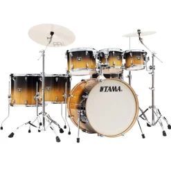 Tama CL72S Superstar Classic 7-Piece Shell Pack with 22" Bass Drum and SM5W Hardware - Gloss Lacebark Pine Fade