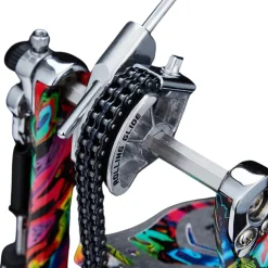 Tama HP900PM 50th Anniversary Limited Edition Iron Cobra Power Glide Single Pedal - Marble Psychedelic Rainbow
