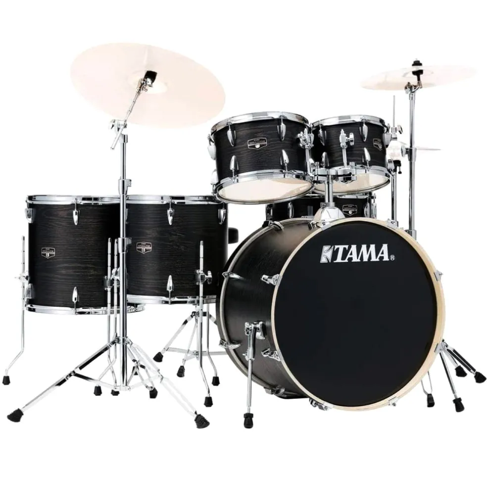Tama Imperialstar 6-Piece Complete Kit with 22" Bass Drum - Black Oak Wrap