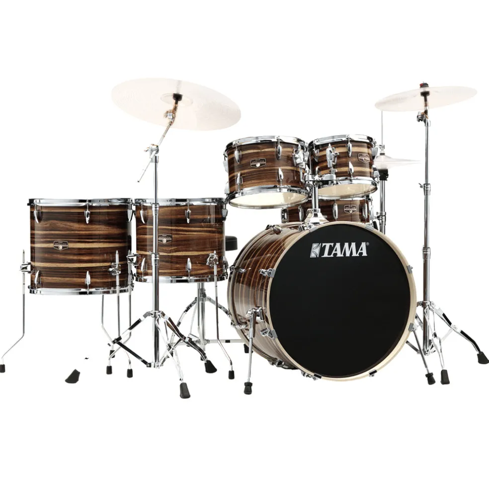 Tama Imperialstar 6-Piece Complete Kit with 22" Bass Drum - Coffee Teak Wrap