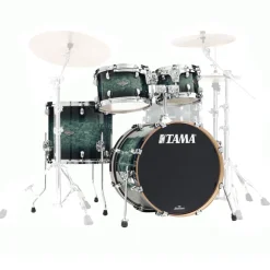 Tama MBS40RS Starclassic Performer Limited Edition Maple/Birch 4-Piece Kit - Molten Steel Blue Burst