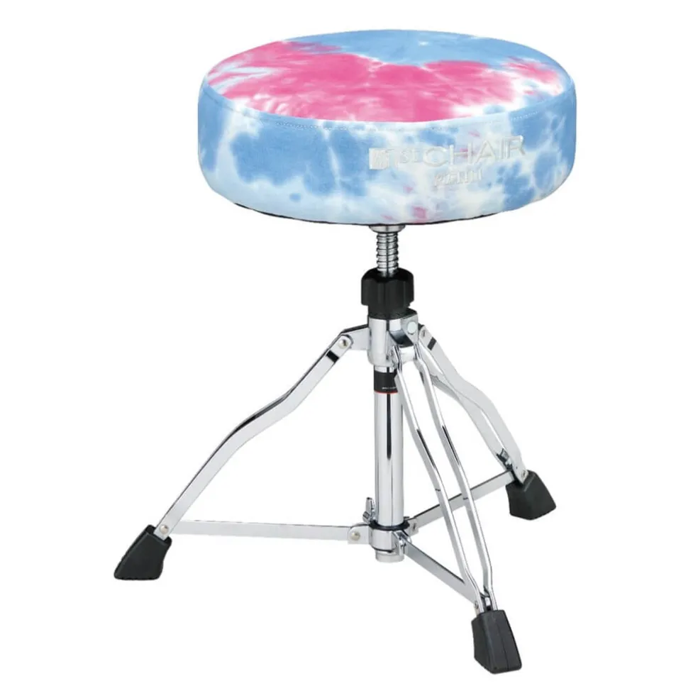 Tama 1st Chair Round Rider Drum Throne - Fluorescent Pink Sky