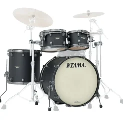 Tama Starclassic Maple 4-Piece Shell Pack with 22" Bass Drum and Smoked Black Nickel Shell Hardware - Flat Black