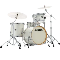Tama Superstar Classic 4-Piece Shell Pack with 18" Bass Drum and SM5W Hardware Pack Included - Vintage White Sparkle