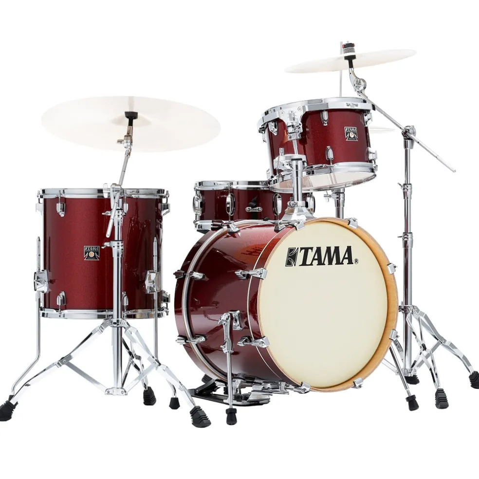 Tama Superstar Classic 4-Piece Shell Pack with 18" Bass Drum and SM5W Hardware Pack Included - Dark Red Sparkle