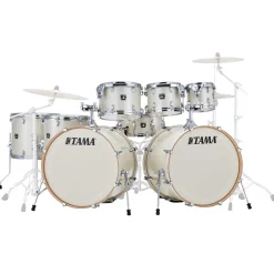 Tama Superstar Classic 8-Piece Shell Pack with Double 22" Bass Drums - Vintage White Sparkle