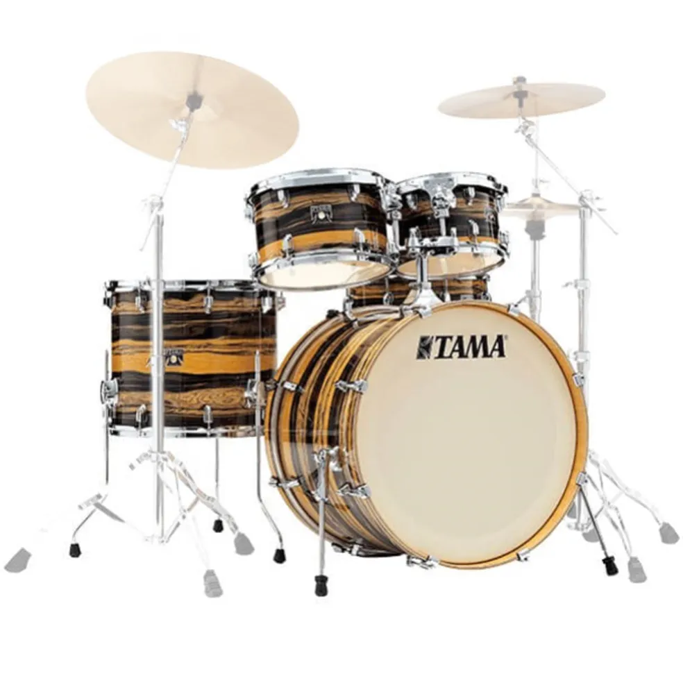 Tama Superstar Classic 5-Piece Shell Pack with 22" Bass Drum - Natural Ebony Tiger Wrap